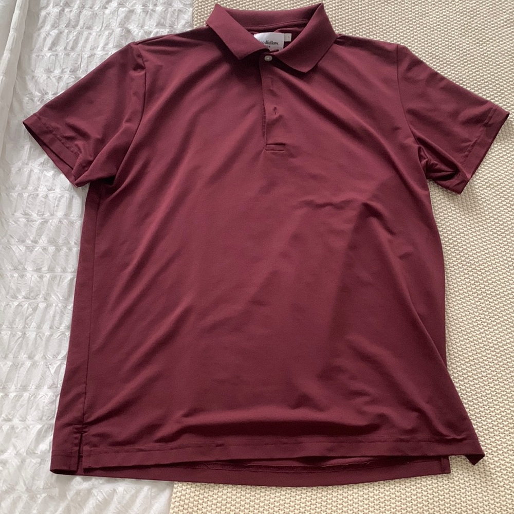 Goodfellow Large Maroon Performance Polo